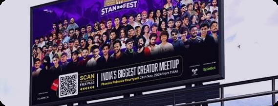 A STANFEST billboard in the city