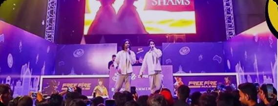 Creators on stage during a Free Fire session
