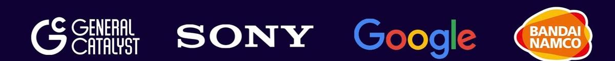 Logos of STAN backers: General Catalyst, Sony, Google and Bandai Namco
